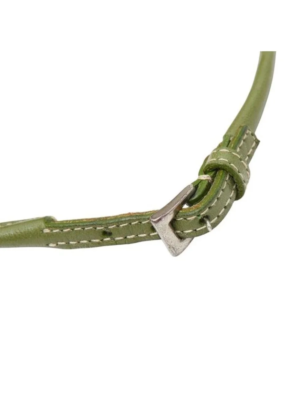Prada Flower Motif Choker Necklace Bracelet Purple Ivory Green Leather